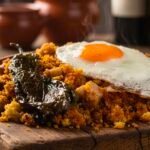 Migas con huevo y pimiento