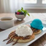 Tortitas con nata y helado